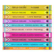 Set of 10 Paulo Coelho classics paperback books from Thorsons, featuring iconic fiction stories in a box collection.