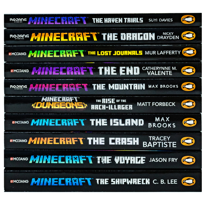 An Official Minecraft Novels 10 Books Collection Set (The Shipwreck, The Voyage, The Crash, ) - The Book Bundle