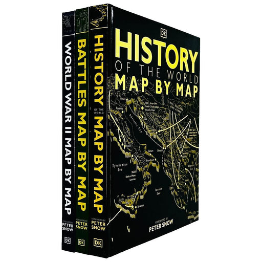 DK Collection 3 Books Set (History of the World Map by Map, Battles Map by Map, World War II Map by Map) - The Book Bundle