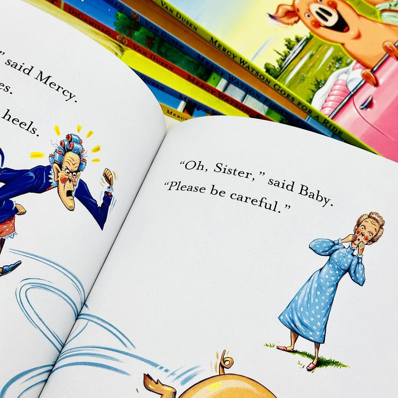 Mercy Watson Series 1-6 Books Collection Set By Kate DiCamillo(The Rescue, Goes for a Ride)