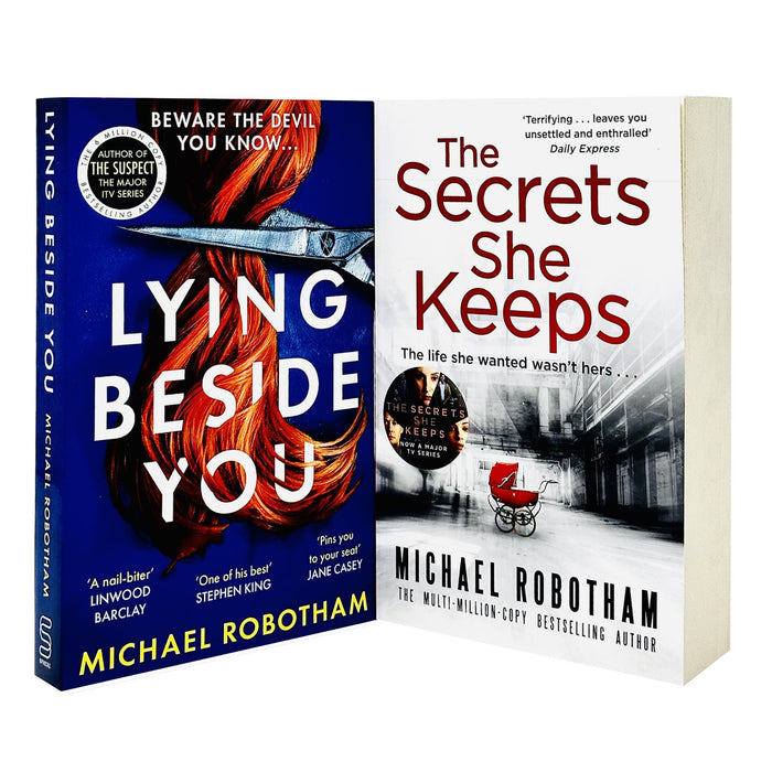 Michael Robotham  2 Books Set (The Secrets She Keeps & Lying Beside You) - The Book Bundle