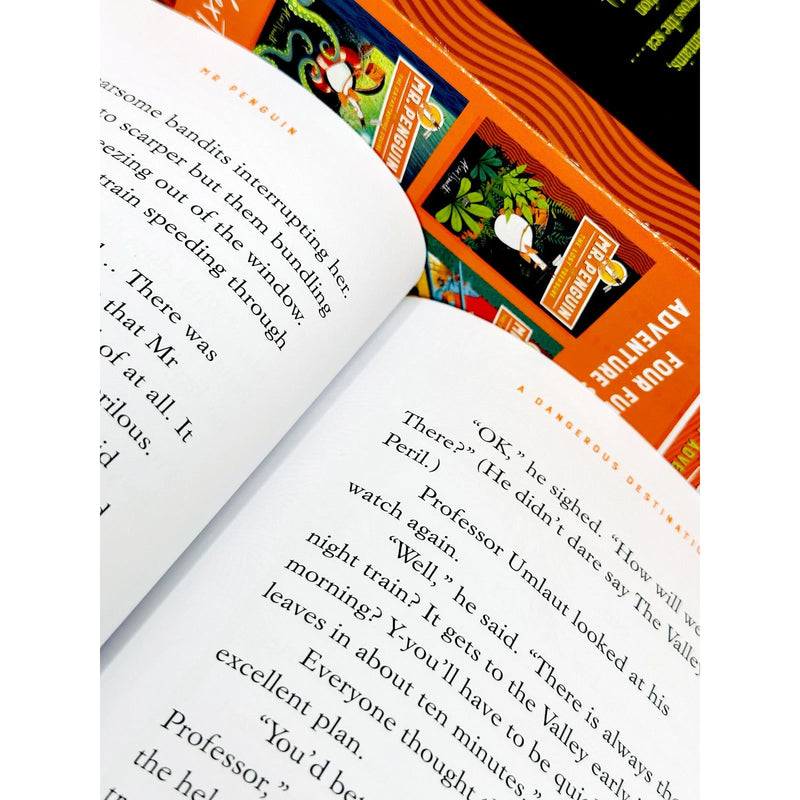 Mr. Penguin and A Case of Adventure book collection box set by Alex T Smith, featuring four illustrated adventure stories.