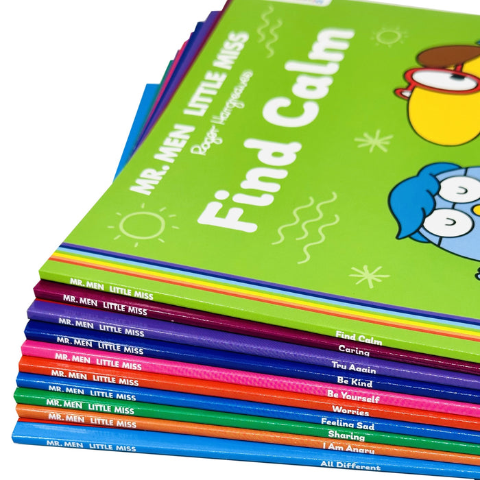 Mr Men and Little Miss Discover You 10 Books Collection Set By Roger Hargreaves I Am Angry, Sharing, Find Calm - The Book Bundle