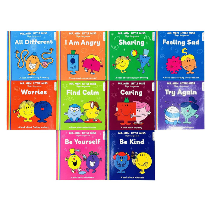 Mr Men and Little Miss Discover You 10 Books Collection Set By Roger Hargreaves I Am Angry, Sharing, Find Calm - The Book Bundle