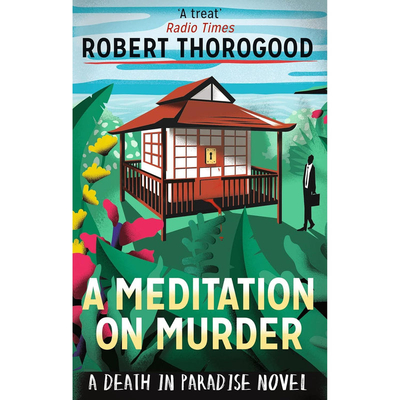 Death in Paradise book collection by Robert Thorogood, featuring four fiction paperbacks with murder mystery themes.