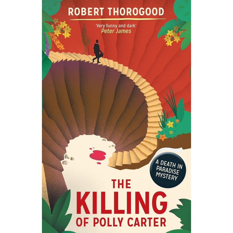 Four paperback mystery novels from the Death in Paradise series by Robert Thorogood, featuring crime and detective stories.