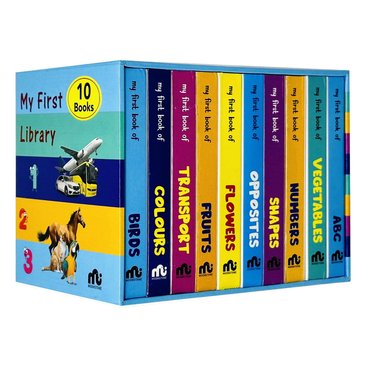 My First Library Box Set 1: 10 Board Books Collection Set (Birds, Colo ...