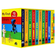 My First Library Box Set 2: 10 Board Books Collection Set (Pet & Farm Animals, Toys, Sea Animals) - The Book Bundle