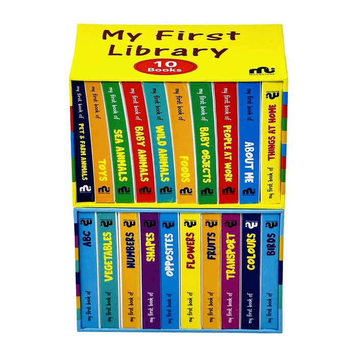My First Library Box Set: 20 Board Books Collection Set (Birds, Colours, Transport, Fruits, Flowers, Opposites) - The Book Bundle