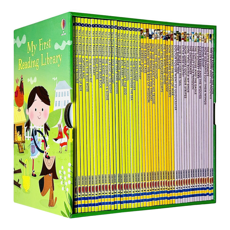 Usborne My Very First Reading Library 50 Books Set Collection Pack Early Level 1 and 2 - The Book Bundle