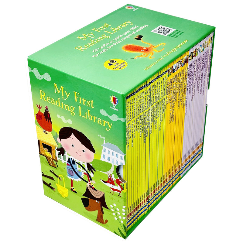 Usborne My Very First Reading Library 50 Books Set Collection Pack Early Level 1 and 2 - The Book Bundle