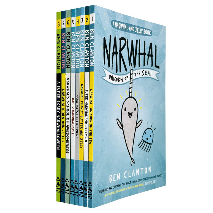 Narwhal and Jelly Series 8 Books Collection Set Happy Narwhalidays, Narwhal's Otter Friend - The Book Bundle