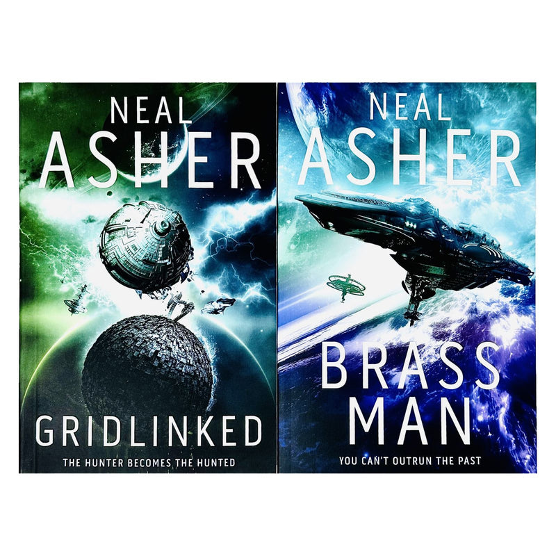 Neal Asher Agent Cormac Series 2 Books Collection Set (Gridlinked & Brass Man) - The Book Bundle