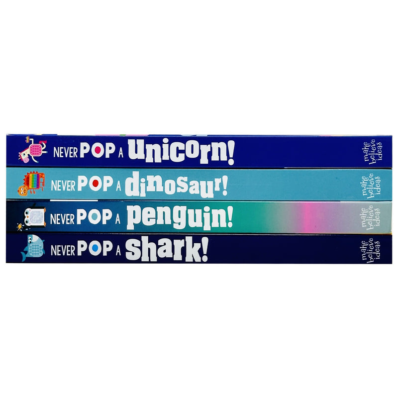 Never Pop A Series 4 Books Collection Set By Rosie Greening & Christie Hainsby (Unicorn!, Dinosaur!, Penguin! & Shark) - The Book Bundle