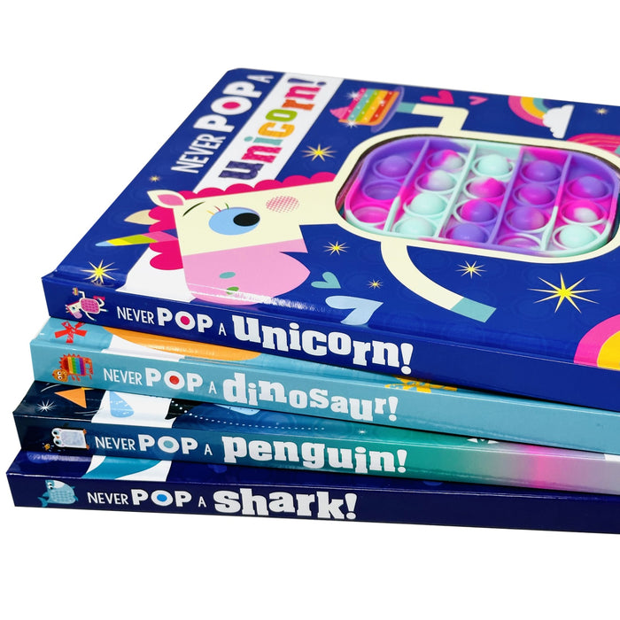 Never Pop A Series 4 Books Collection Set By Rosie Greening & Christie Hainsby (Unicorn!, Dinosaur!, Penguin! & Shark) - The Book Bundle