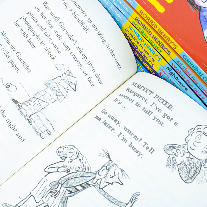 Horrid Henry Francesca Simon 10 Books Collection Set (Moody Margaret Strikes Back) - The Book Bundle