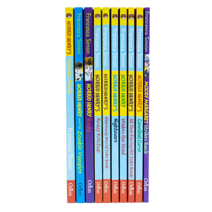 Horrid Henry Francesca Simon 10 Books Collection Set (Moody Margaret Strikes Back) - The Book Bundle