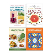 Set of four Spanish cuisine and superfoods books by Gabriela Llamas and Robin Robertson, paperback, focusing on healthy food preservation.