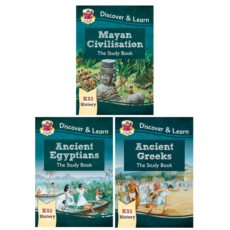KS2 History Discover and Learn by CGP 3 Books Collection Set - Non Fiction - Paperback - The Book Bundle