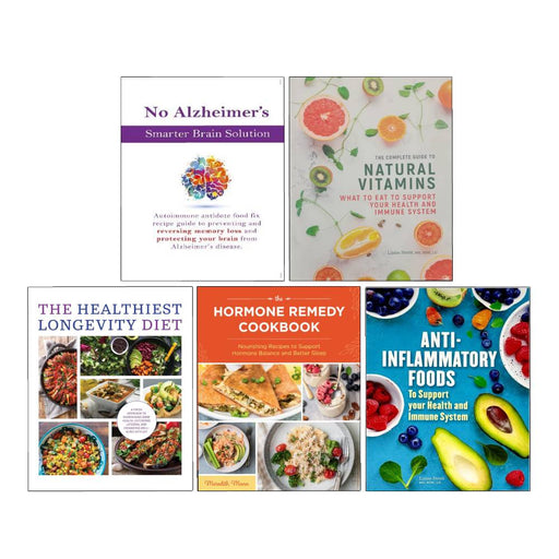No Alzheimer's, Anti-Inflammatory, Natural Vitamins and Longevity Diet 5-book paperback collection by Lizzie Streit
