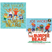 Joe Wicks Collection 2 children's books set featuring "A Christmas Adventure" and "The Burpee Bears" for ages 3-5, by HarperCollins.