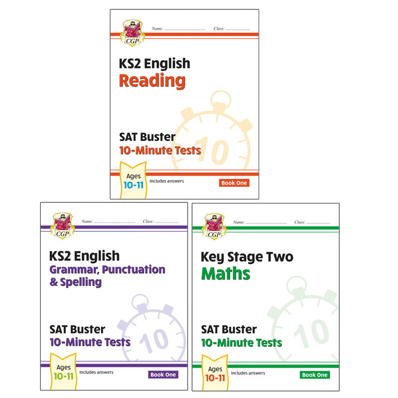 KS2 English SAT Buster 10-Minute Tests 3 Books Collection Set - Non Fiction - Paperback - The Book Bundle