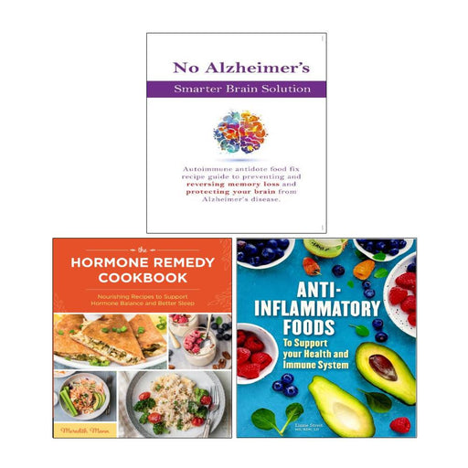 No Alzheimer's Brain, Anti-Inflammatory Foods and The Hormone Remedy cookbook collection, 3 paperback books by Fair Winds Ltd