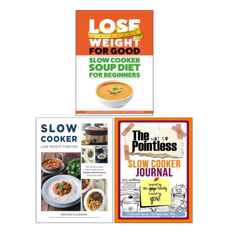 Set of three paperback books on weight loss and healthy living by Iota Publishing, featuring titles by Martina Slajerova and Yaya Nobody.