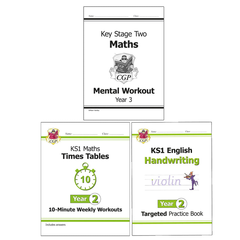 Primary Maths and English Practice 3 Books Collection Set - Non Fiction - Paperback - The Book Bundle