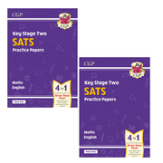 KS2 Maths and English Year 6 SATS Practice 2 Books Collection Set - Ages 9-12 - Paperback - The Book Bundle