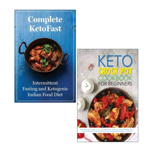 The Keto Crock Pot Cookbook for Beginners and Complete KetoFast 2-book collection by Iota & Hairy Bikers, paperback set