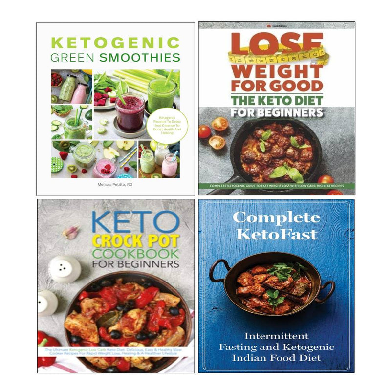 Lose Weight For Good, Keto Crockpot Cookbook and More 4-Book Collection Set by Iota and RD Melissa Petitto, paperback