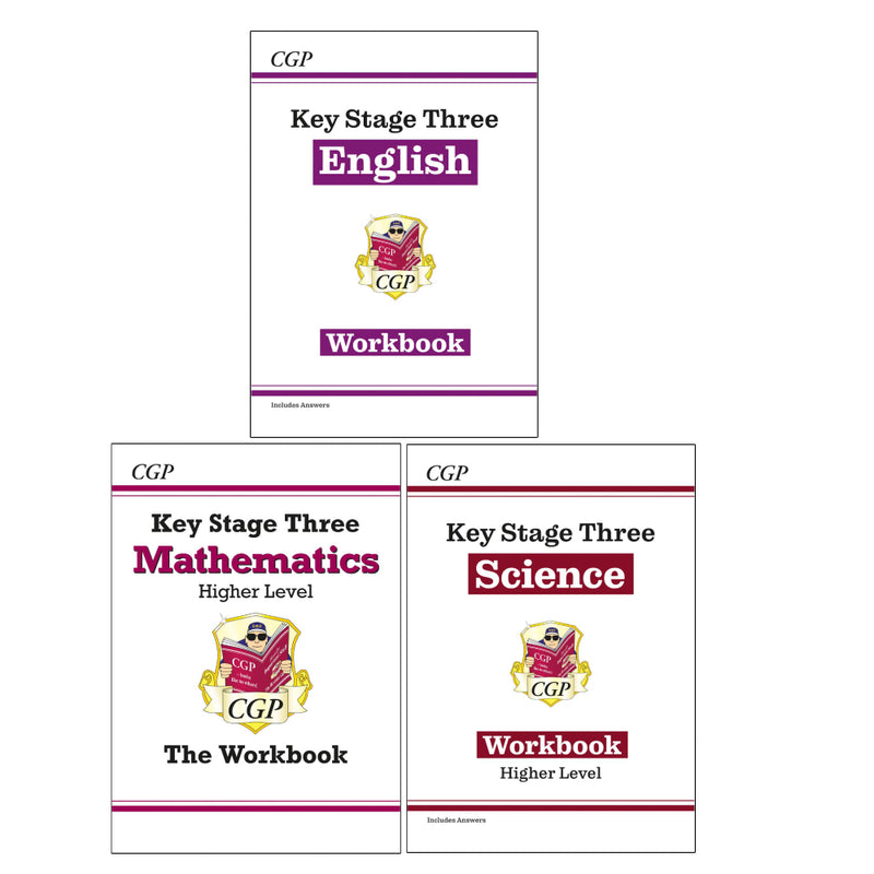 KS3 Science, Maths and English Workbooks 3 Books Collection Set - Non Fiction - Ages 9–12 - Paperback - The Book Bundle