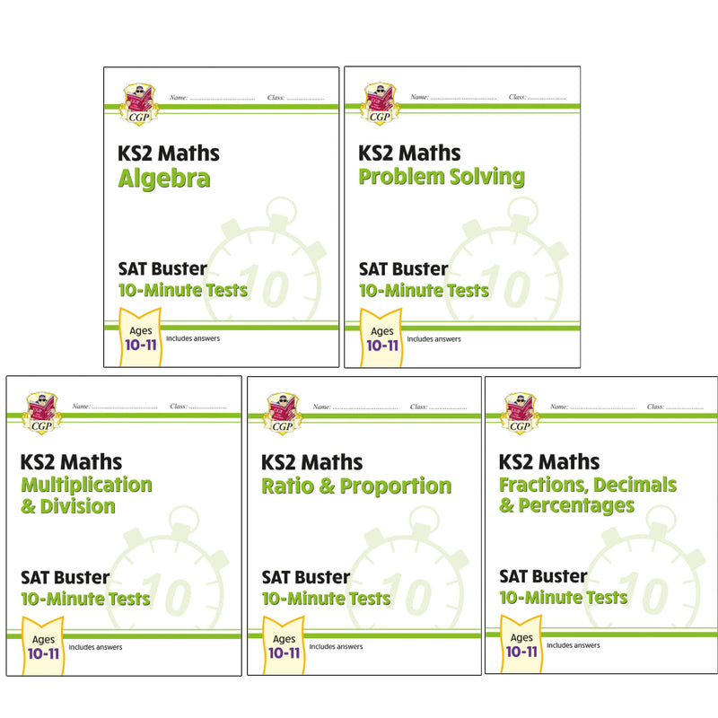 KS2 Maths SAT Buster 5 Books Collection Set For 2026 Tests - Non Fiction - Paperback - The Book Bundle