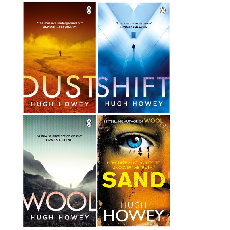Hugh Howey 4 Books Collection Set (Sand, Wool, Shift & Dust)