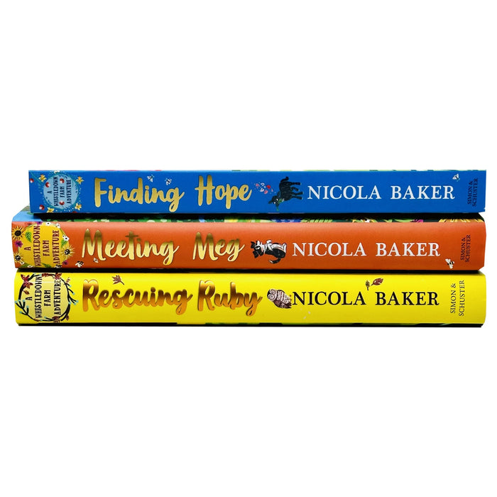 Whistledown Farm Adventure Series 3 Books Collection Set By Nicola Baker (Finding Hope, Rescuing Ruby and Meeting Meg) - The Book Bundle