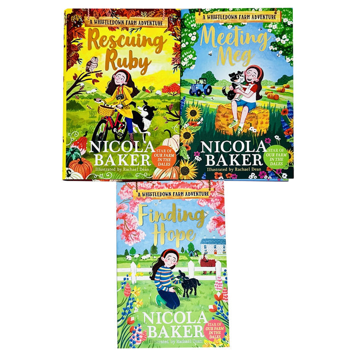 Whistledown Farm Adventure Series 3 Books Collection Set By Nicola Baker (Finding Hope, Rescuing Ruby and Meeting Meg) - The Book Bundle