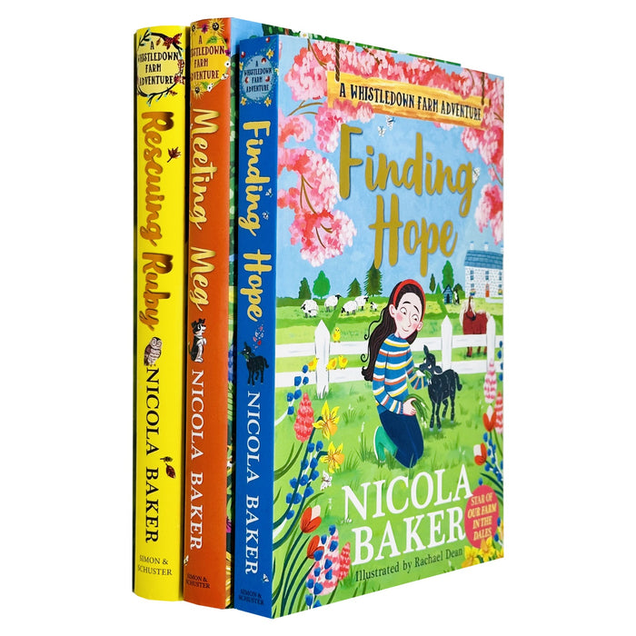 Whistledown Farm Adventure Series 3 Books Collection Set By Nicola Baker (Finding Hope, Rescuing Ruby and Meeting Meg) - The Book Bundle