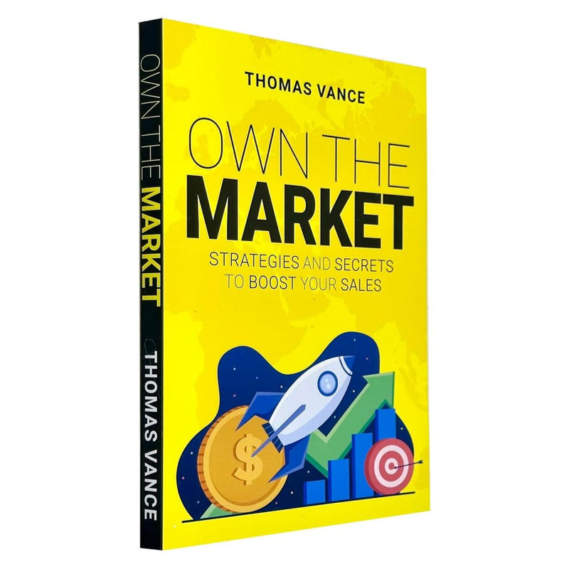Book cover for "Own the Market" by Thomas Vance, published by Rupa Publications, featuring bold text and market-themed design.