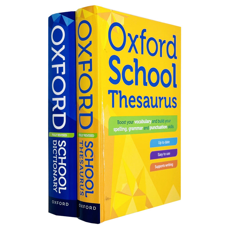 Oxford Primary School Dictionaries Collection 2 Books Set (Oxford School Dictionary & Oxford School Thesaurus) - The Book Bundle