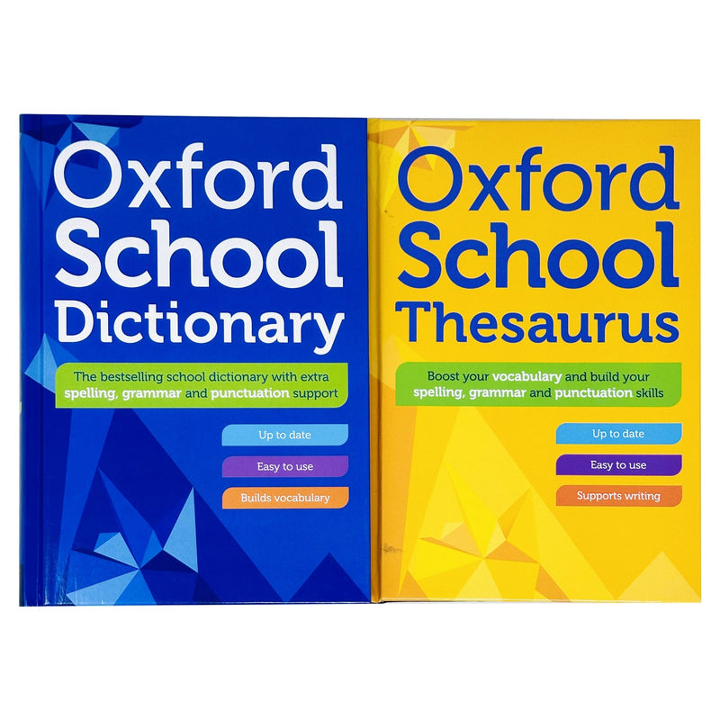 Oxford Primary School Dictionaries Collection 2 Books Set (Oxford School Dictionary & Oxford School Thesaurus) - The Book Bundle