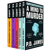 P D James Adam Dalgliesh Series 5 Books Collection Set (A Mind to Murder, Unnatural Causes, Shroud for a Nightingale, Cover Her Face, The Black Tower) - The Book Bundle