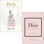 Collection of two books featuring Paris fashion illustrations by Megan Hess and Dior designs by Karen Homer.