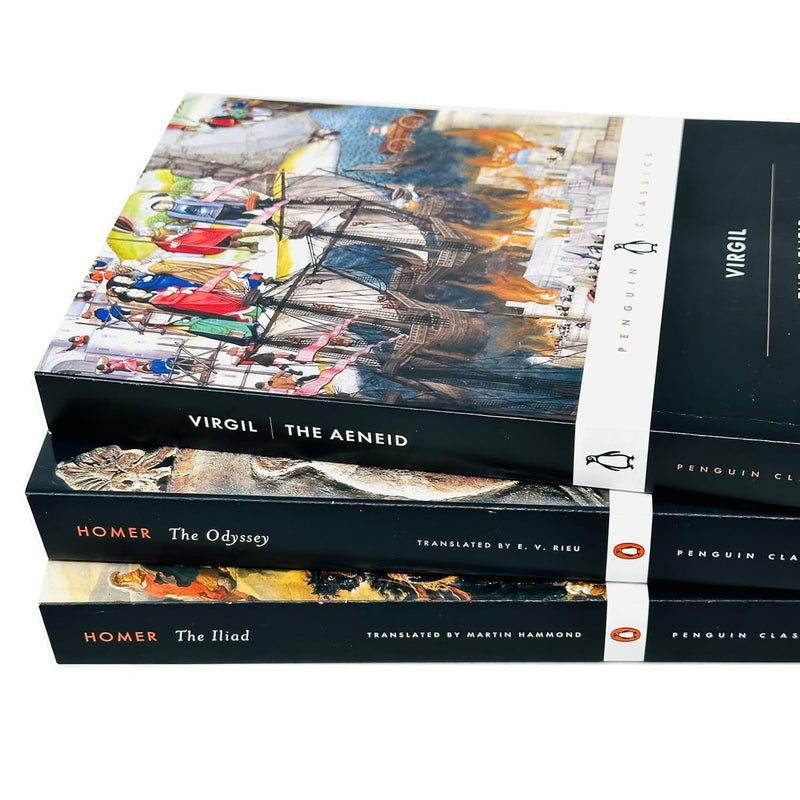 Penguin Classics Homer The Iliad, Odyssey And Aeneid 3 Books Collection Set - The Book Bundle