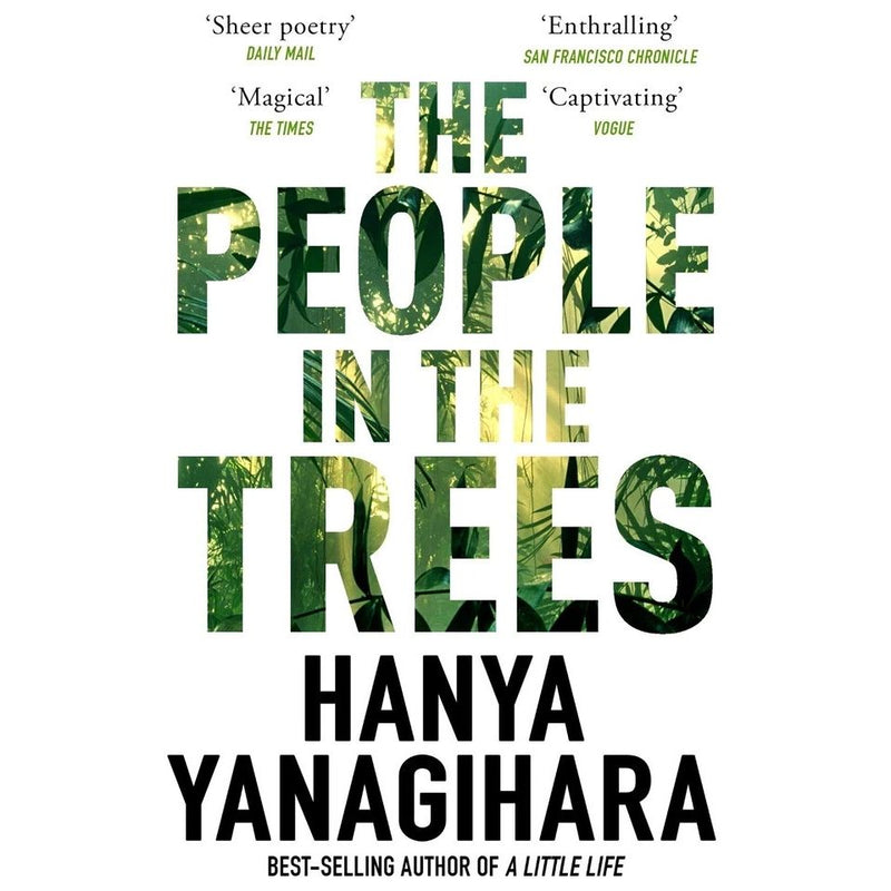 Cover image of "The People in the Trees" novel by Hanya Yanagihara, published by Picador, featuring a vibrant, artistic book cover design.