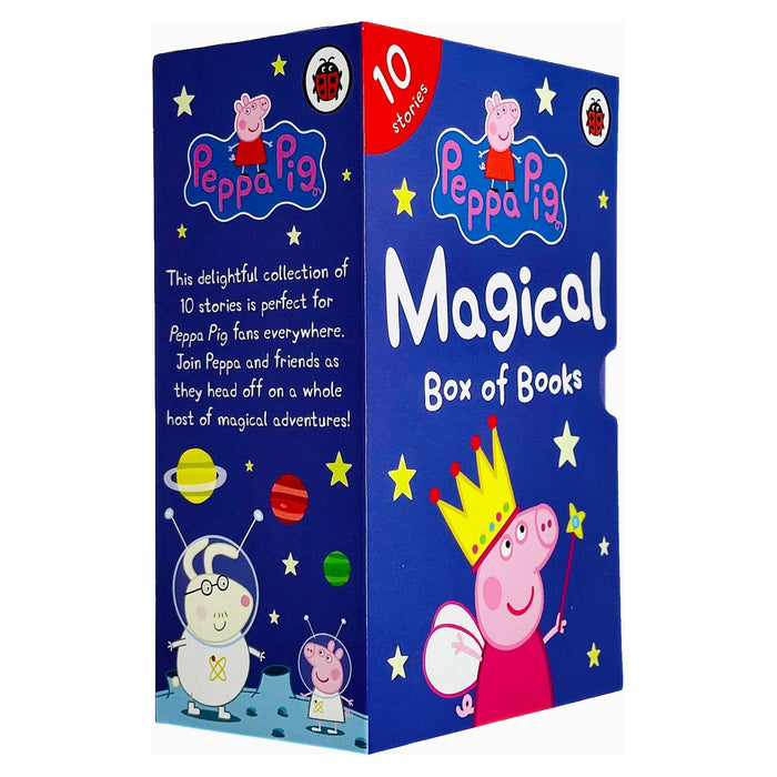 Peppa Pig Peppas Magical Box of Books 10 Stories Collection Set (Bubbles, Horsey Twinkle Toes) - The Book Bundle