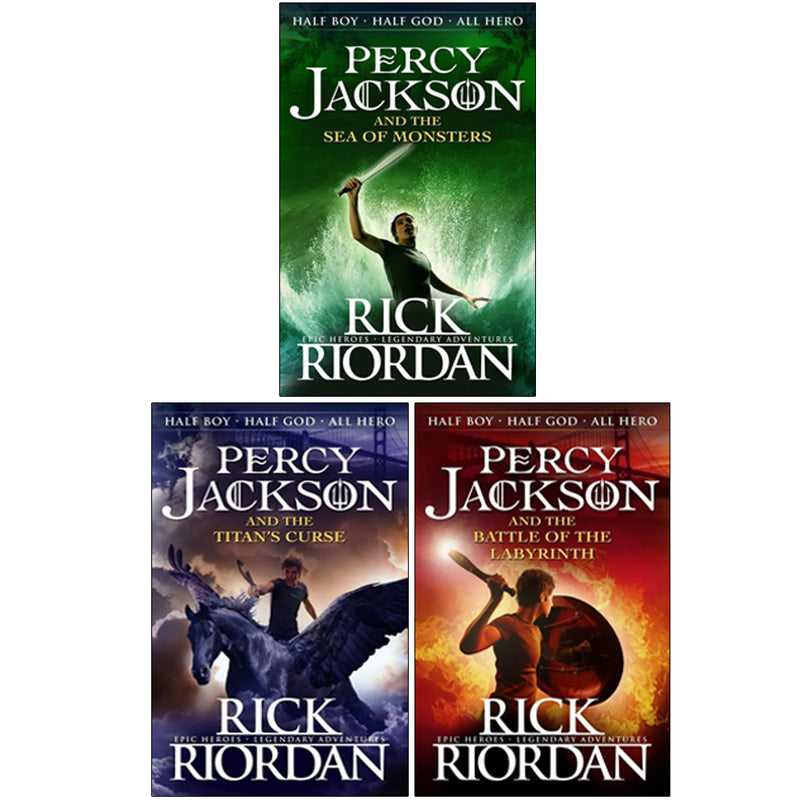 MISSING-Percy Jackson and The Olympians Series 3 Books Collection Set (the Sea of Monsters, Titan's Curse, Battle of the Labyrinth) - The Book Bundle