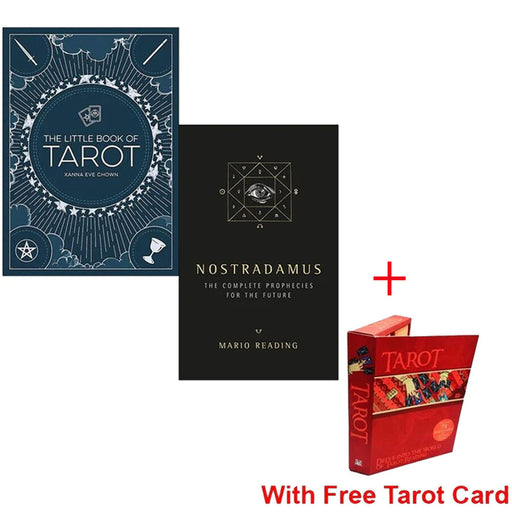 The Little Book of Tarot, Nostradamus Complete Prophecies For The Future 2 Books Collection Set + With Free Tarot Card Box - The Book Bundle