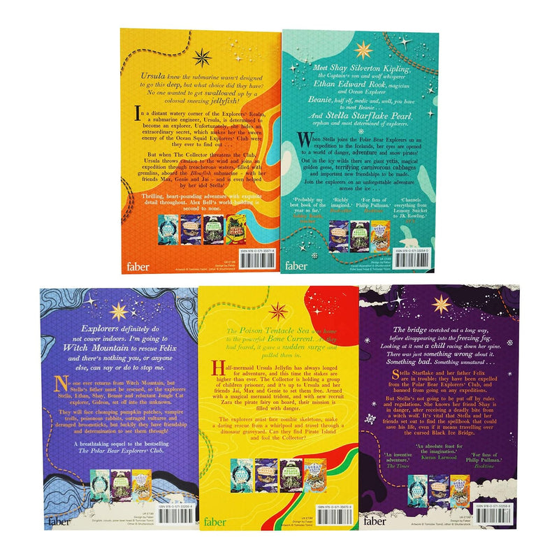 Image of the Polar Bear Explorers Club 5-book collection set by Alex Bell, featuring colorful covers and illustrations.
