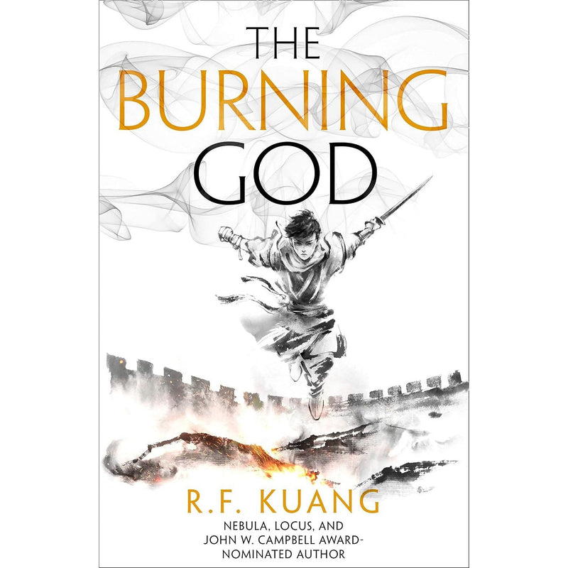 Three-book set of The Poppy War series by R.F. Kuang, including The Poppy War, The Dragon Republic, and The Burning God.